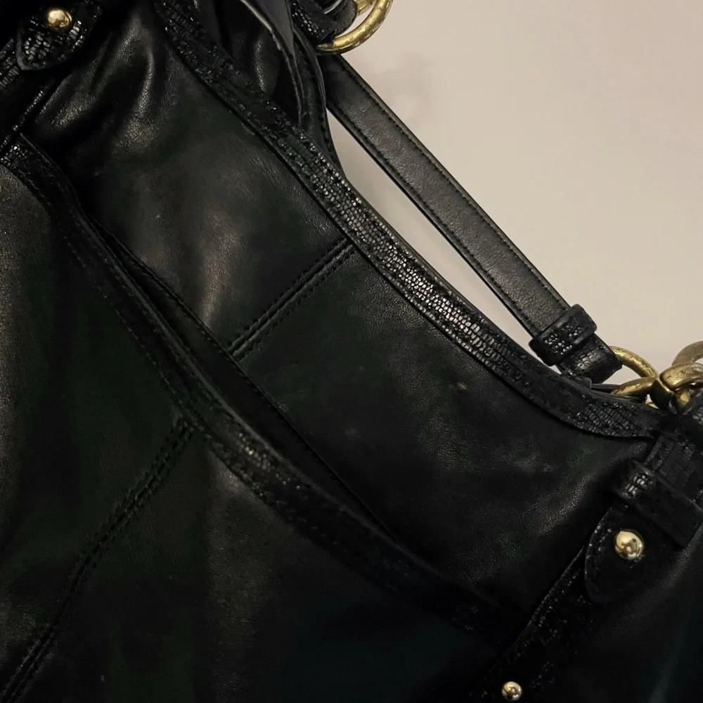 Coach Vintage Alexandra python chain leather satc… - image 10